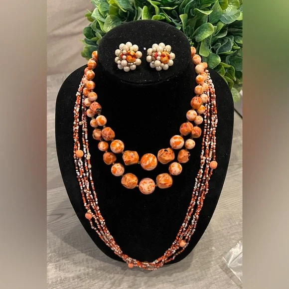 VINTAGE 3 PIECE SET W/SENSATIONAL COLOR AND A PERFECT BLEND OF GORGEOUSNESS!! - Picture 4 of 15